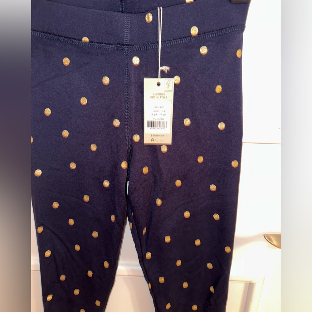 NWT Boden High Rise Jersey Navy Leggings - Picture 6 of 9